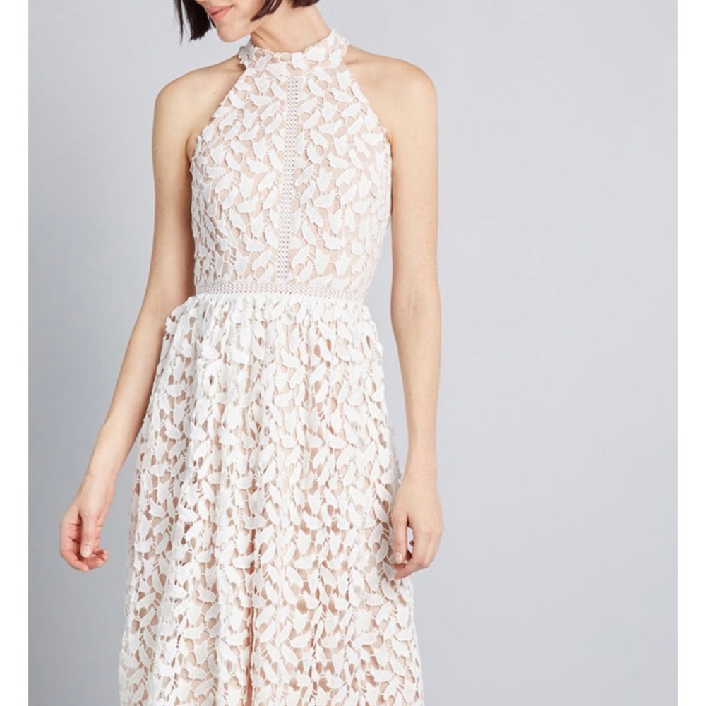 White high neck dress from ModCloth.